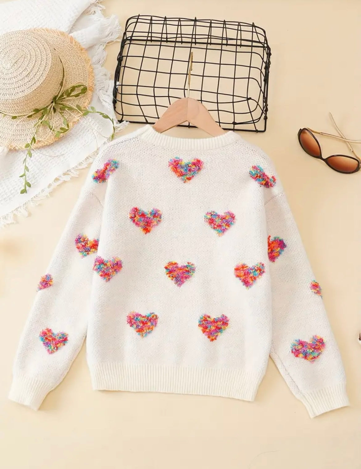 Kids Rainbow Heart Sweatshirt