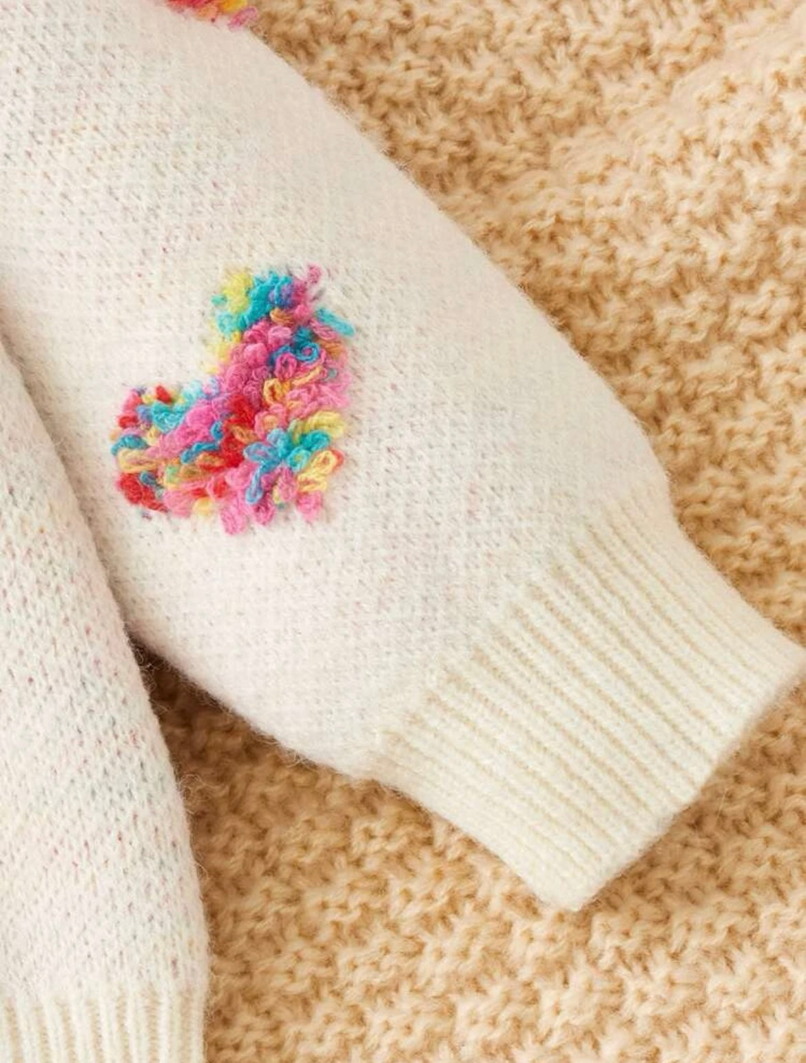 Kids Rainbow Heart Sweatshirt