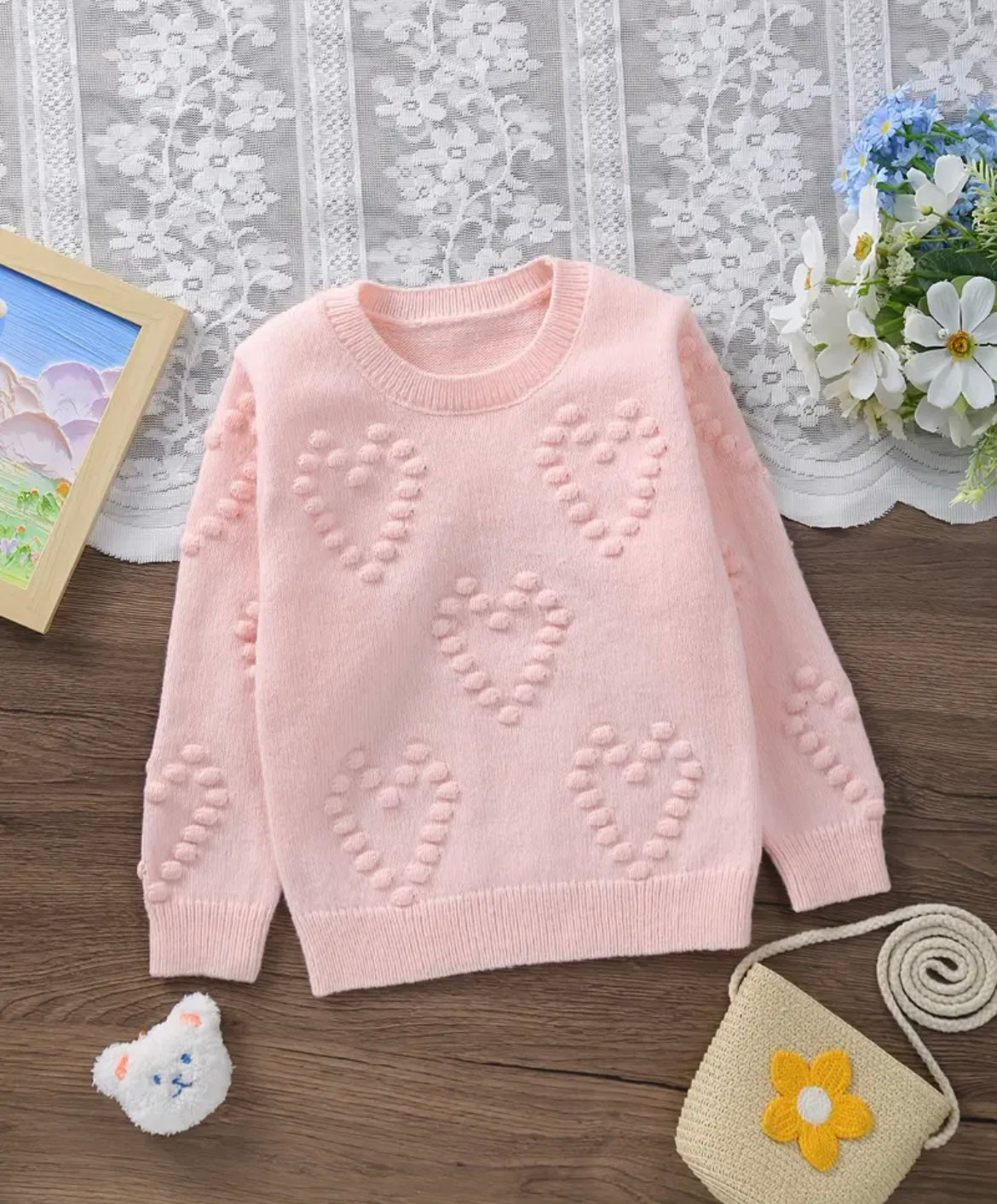 Girls Heart Sweater