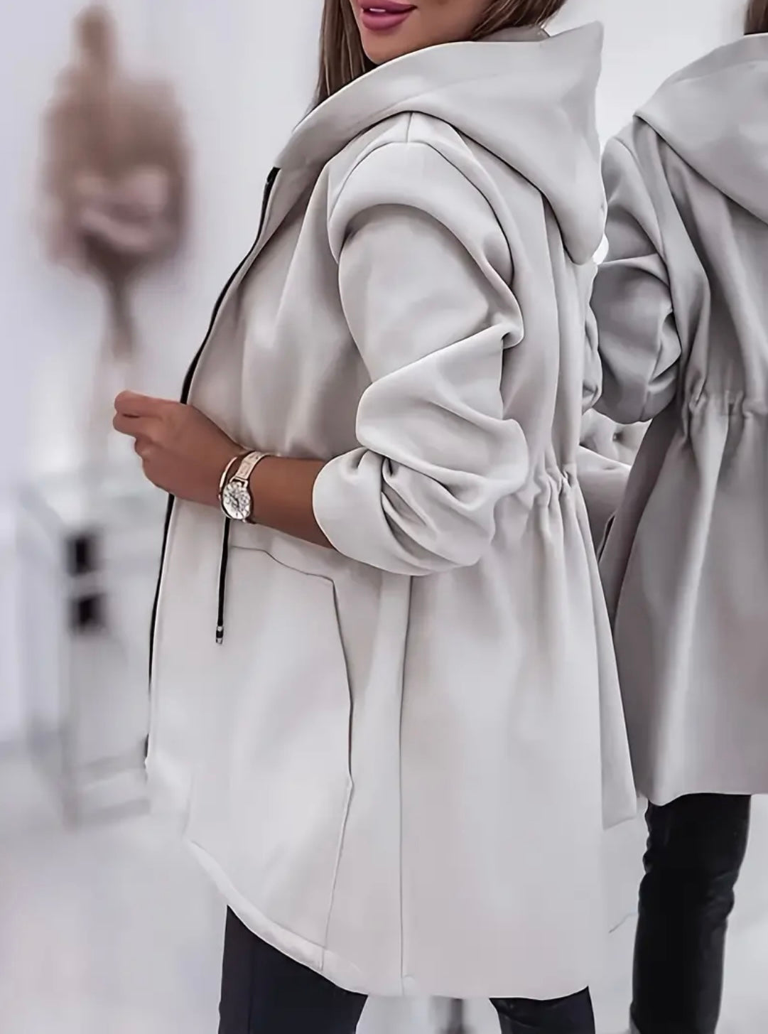 Drawstring Waist Jacket